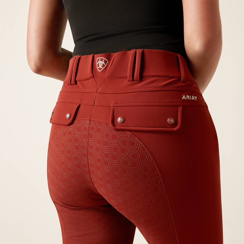 Ariat Women's Tri Factor Grip Full Seat Breech - Fired Brick-3